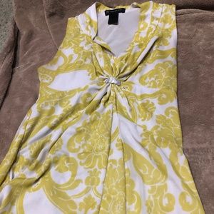 INC macys tank paisley yellow medium